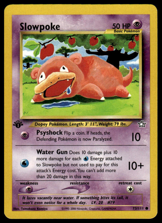 Pokemon TCG Slowpoke #073/111 Neo Genesis