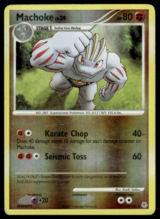 Pokemon TCG Reverse Holofoil Machoke #53/130 Diamond and Pearl