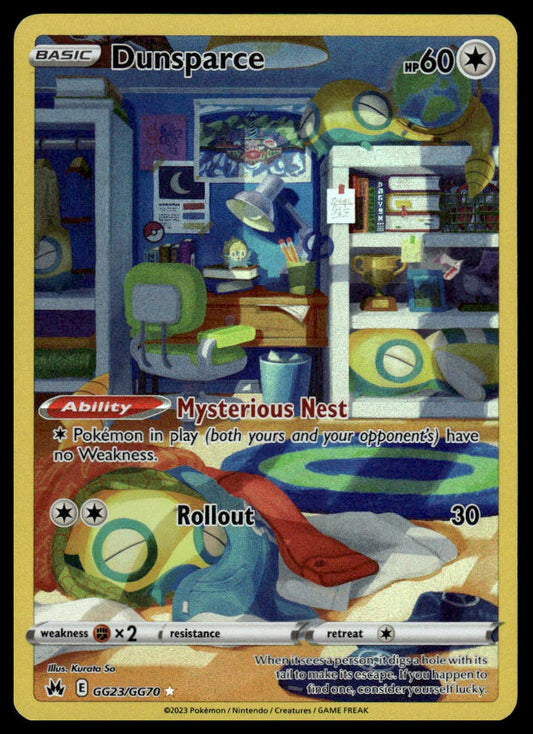 Pokemon TCG Dunsparce #GG23/GG70 Crown Zenith: Galarian Gallery