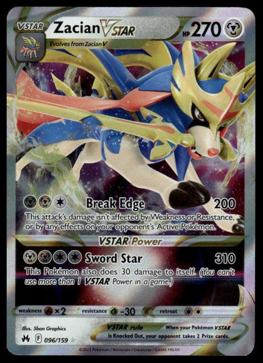 Pokemon TCG Zacian VSTAR #096/159 Crown Zenith