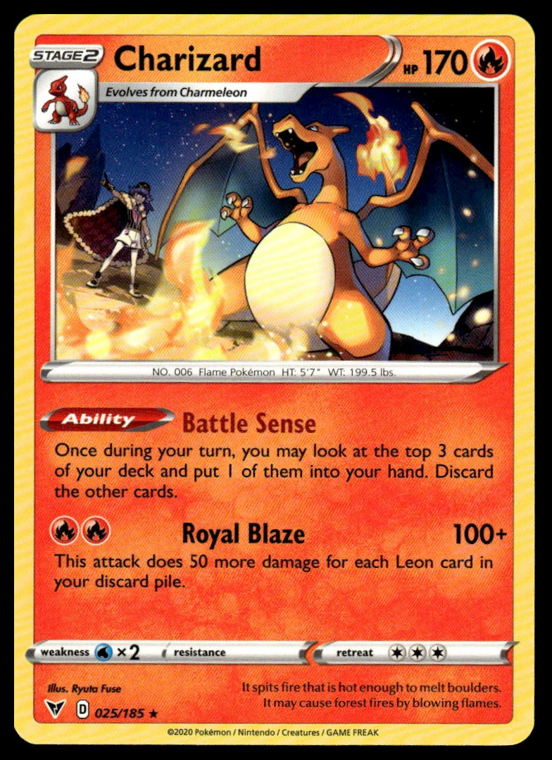 Pokemon TCG Charizard #025/185 SWSH04: Vivid Voltage