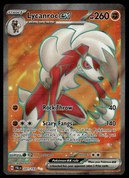 Pokemon TCG Lycanroc ex #241/193 SV02: Paldea Evolved