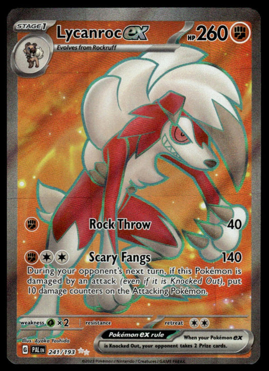 Pokemon TCG Lycanroc ex #241/193 SV02: Paldea Evolved