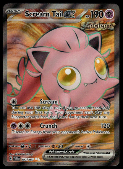 Pokemon TCG Scream Tail ex #197/167 SV06: Twilight Masquerade