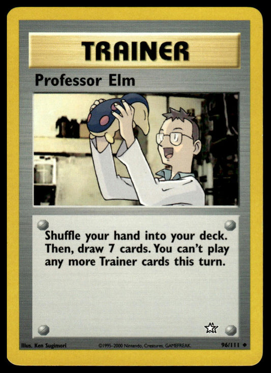 Pokemon TCG Professor Elm #096/111 Neo Genesis