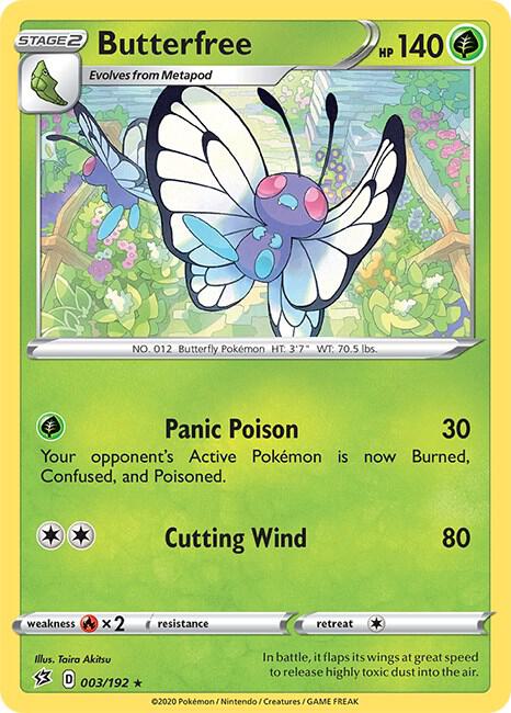 Pokemon Butterfree 3/192 Rebel Clash