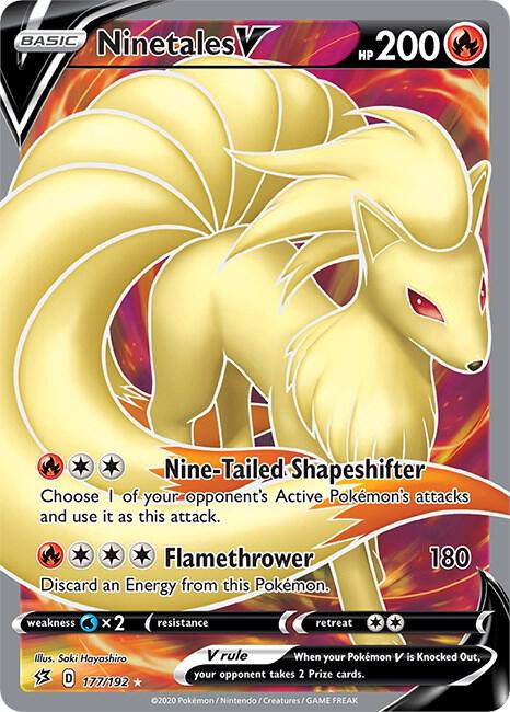 Pokemon Ninetales V 177/192 Rebel Clash