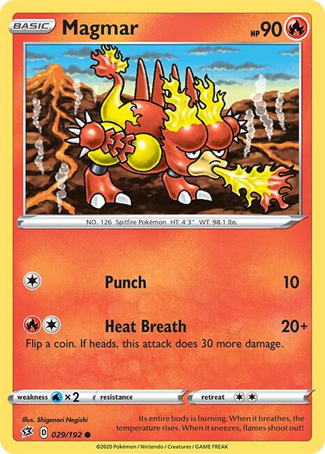 Pokemon Magmar 29/192 Rebel Clash
