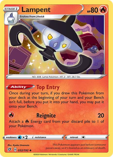 Pokemon Lampent 32/192 Rebel Clash
