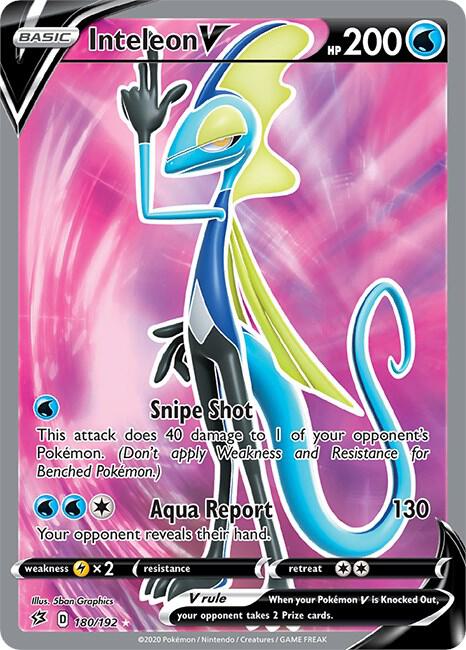 Pokemon Inteleon V 180/192 Rebel Clash