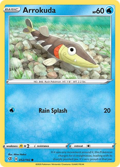 Pokemon Arrokuda 52/192 Rebel Clash