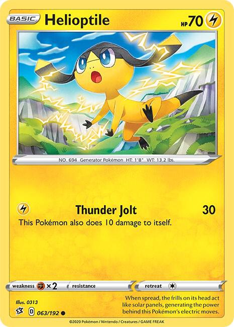 Pokemon Helioptile 63/192 Rebel Clash