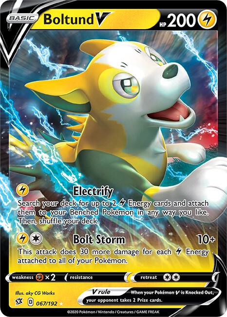 Pokemon Boltund V 67/192 Rebel Clash