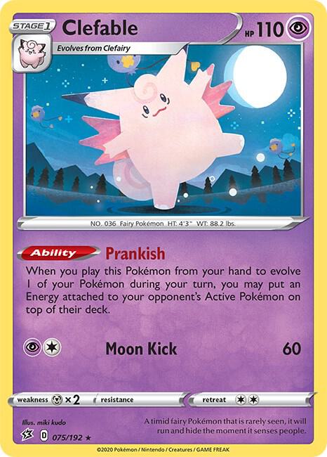 Pokemon Clefable 75/192 Rebel Clash