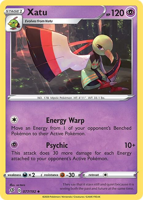 Pokemon Xatu 77/192 Rebel Clash