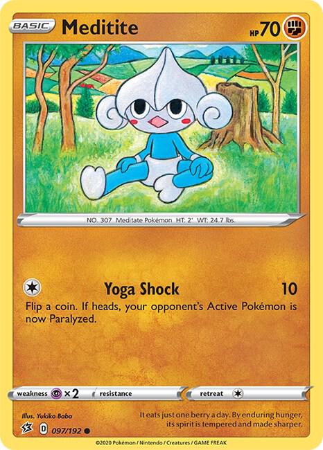 Pokemon Meditite 97/192 Rebel Clash