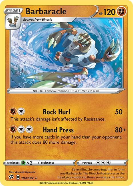 Pokemon Barbaracle 104/192 Rebel Clash