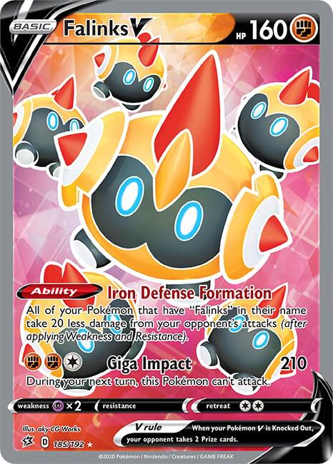 Pokemon Falinks V 185/192 Rebel Clash
