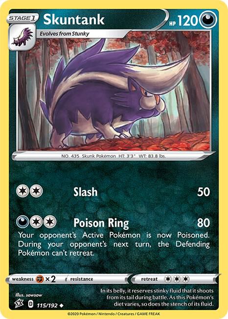 Pokemon Skuntank 115/192 Rebel Clash