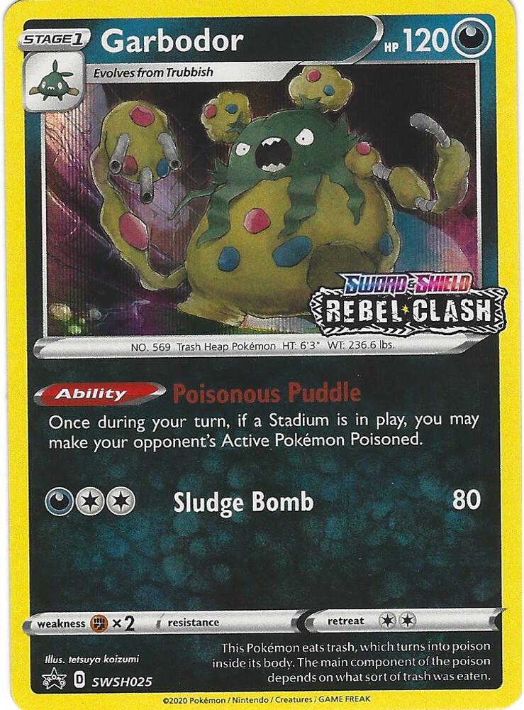 Pokemon Garbodor SWSH025 SWSH Black Star Promos