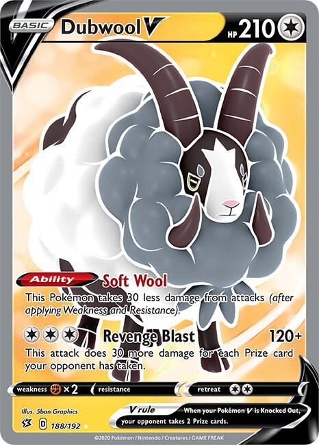 Pokemon Dubwool V 188/192 Rebel Clash