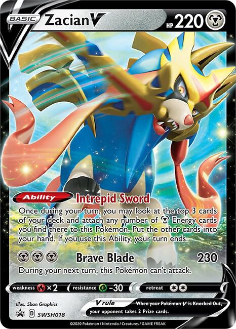 Pokemon Zacian V SWSH018 SWSH Black Star Promos