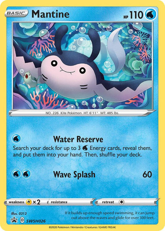 Pokemon Mantine SWSH026 SWSH Black Star Promos