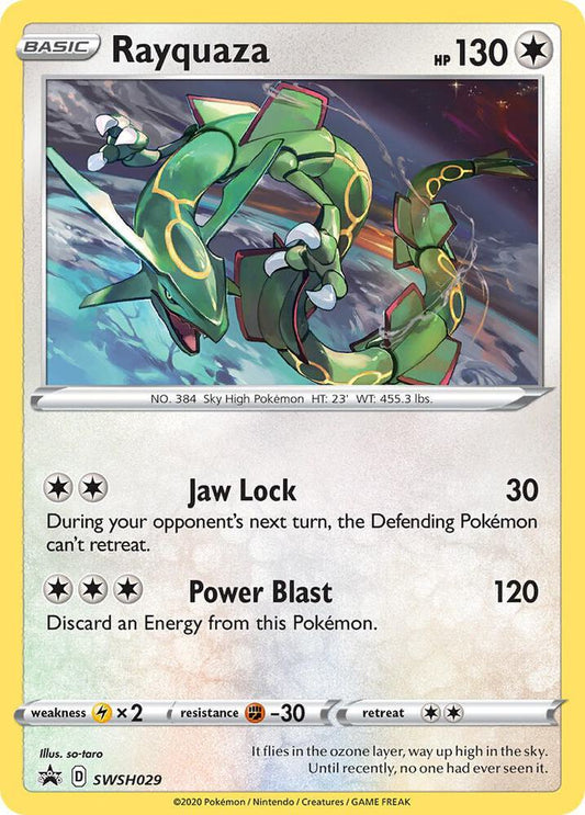Pokemon Rayquaza SWSH029 SWSH Black Star Promos