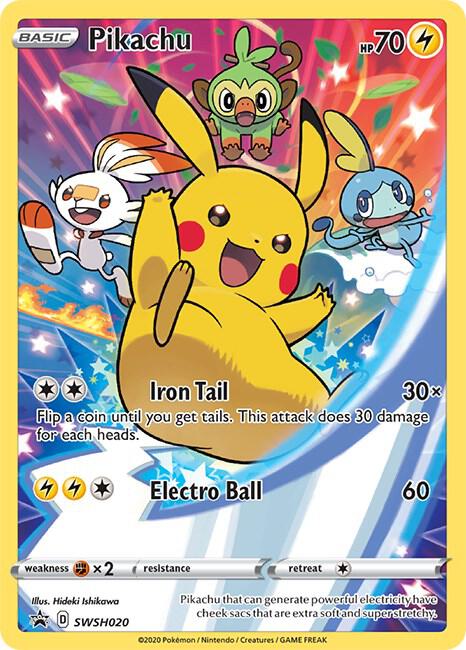 Pokemon Pikachu SWSH020 SWSH Black Star Promos