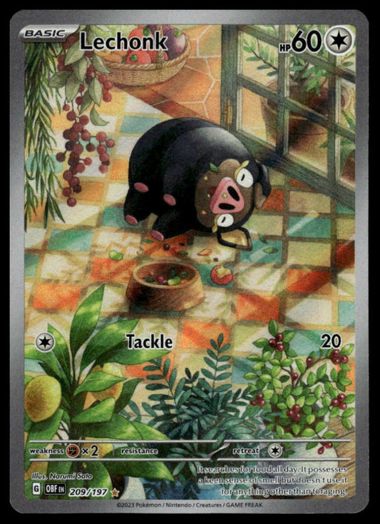 Pokemon TCG Lechonk #209/197 SV03: Obsidian Flames