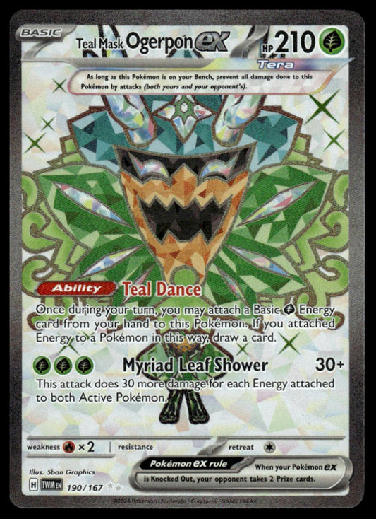 Pokemon TCG Teal Mask Ogerpon ex #190/167 SV06: Twilight Masquerade