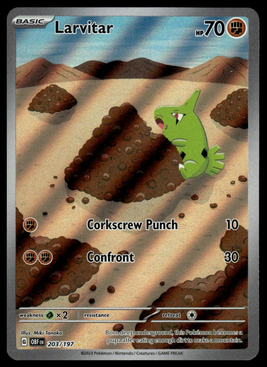 Pokemon TCG Larvitar #203/197 SV03: Obsidian Flames