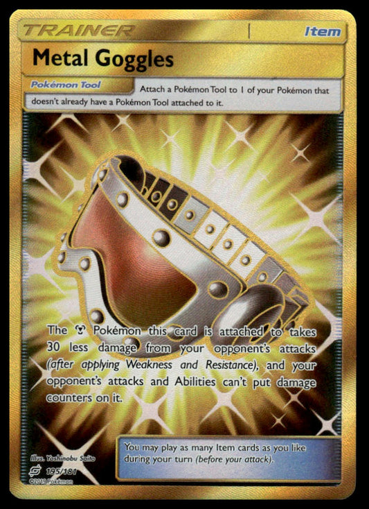 Pokemon TCG Metal Goggles (Secret) #195/181 SM - Team Up