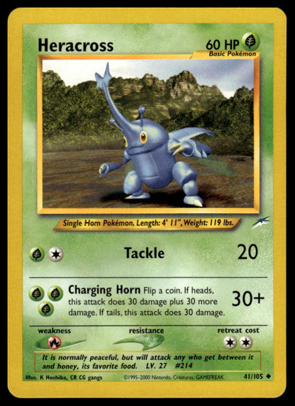 Pokemon TCG Heracross #041/105 Neo Destiny