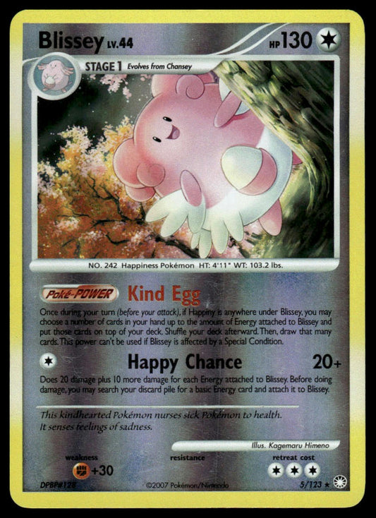 Pokemon TCG Blissey Reverse Holofoil #5/123 Mysterious Treasures