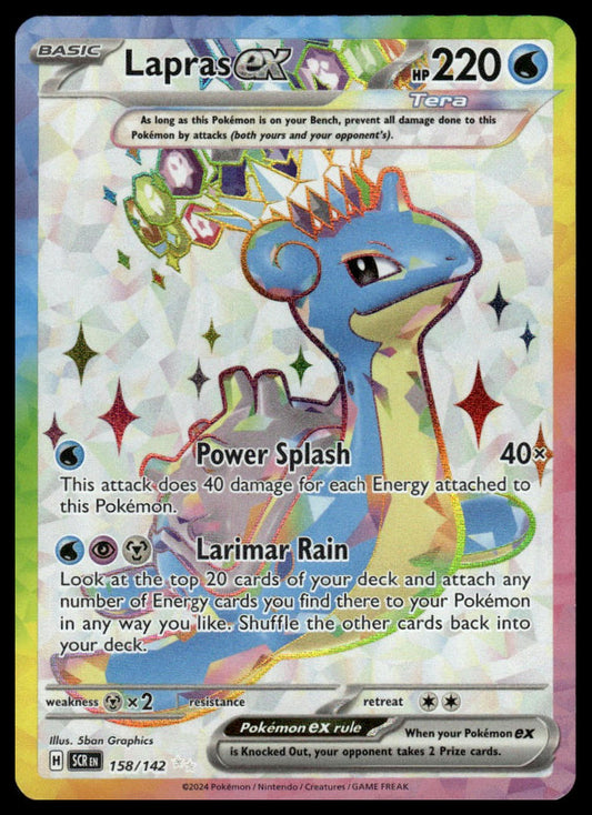 Pokemon TCG Lapras ex #158/142 SV07: Stellar Crown