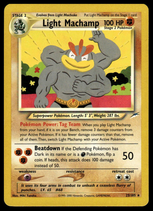 Pokemon TCG Light Machamp #025/105 Neo Destiny