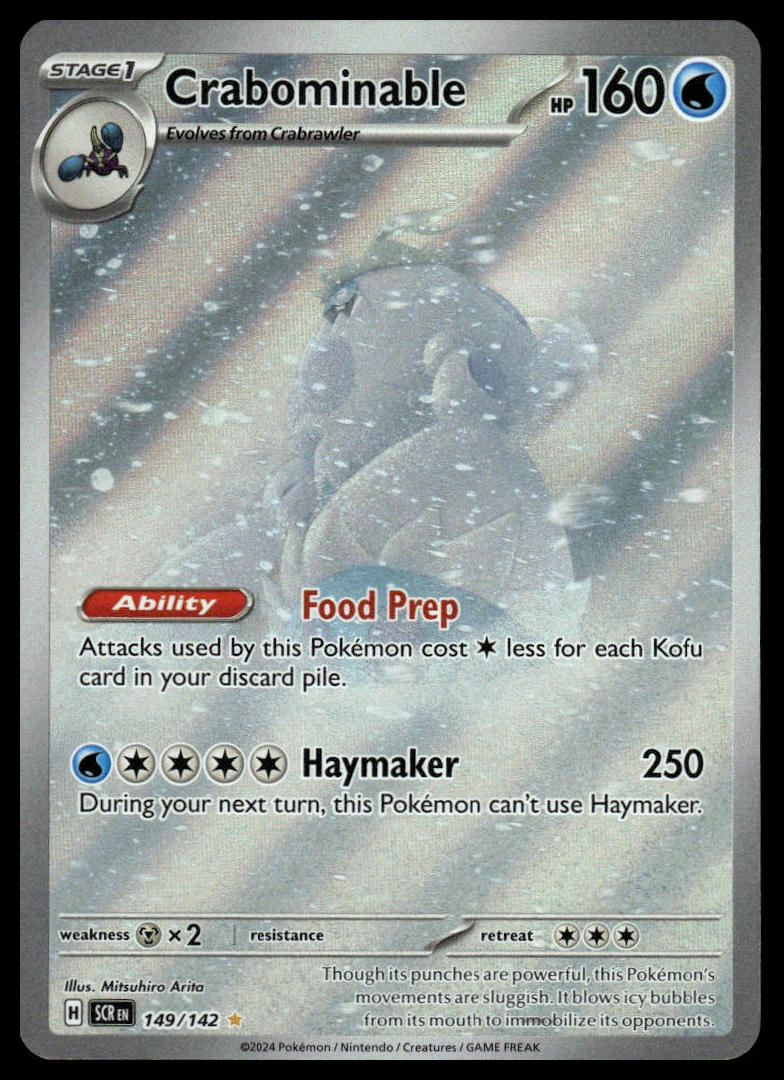 Pokemon TCG Crabominable #149/142 SV07: Stellar Crown