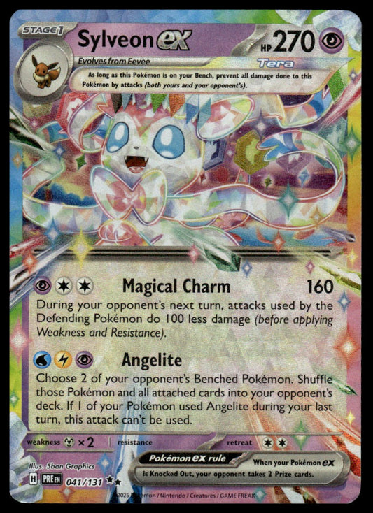 Pokemon TCG Sylveon ex #041/131 SV: Prismatic Evolutions
