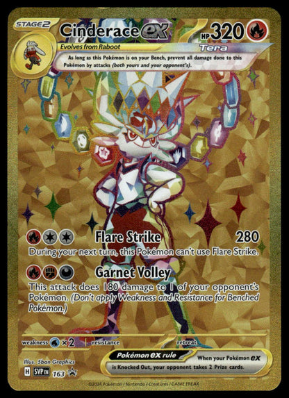 Pokemon TCG Cinderace ex #163 SV: Scarlet & Violet Promo Cards
