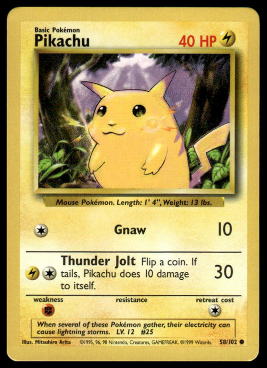 Pokemon TCG Pikachu #058/102 Base Set