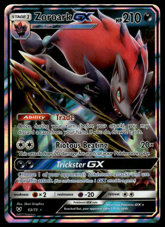Pokemon TCG Zoroark GX #53/73 Shining Legends