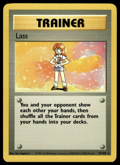Pokemon TCG Lass #075/102 Base Set