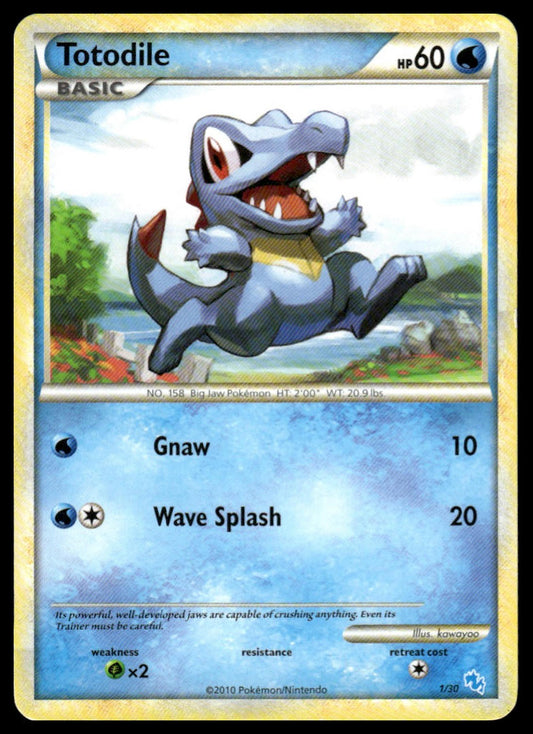 Pokemon TCG Totodile #86/123 HeartGold SoulSilver