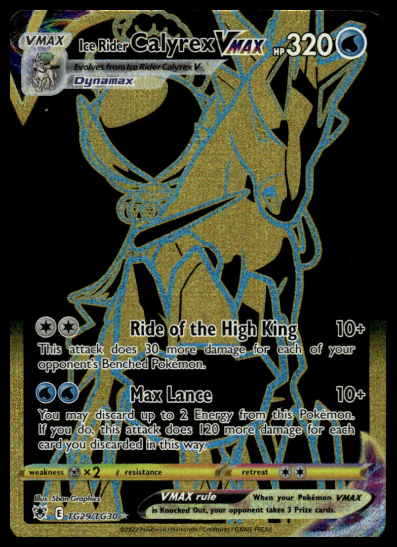 Pokemon TCG Ice Rider Calyrex VMAX (Secret) TG29 Astral Radiance Trainer Gallery