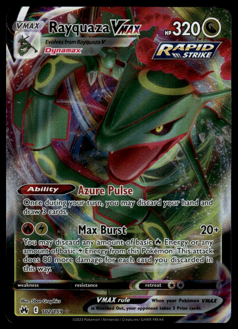Pokemon TCG Rayquaza VMAX (102) #102/159 Crown Zenith