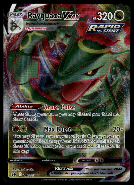 Pokemon TCG Rayquaza VMAX (102) #102/159 Crown Zenith