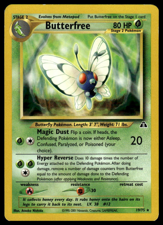 Pokemon TCG Butterfree #19/75 Neo Discovery