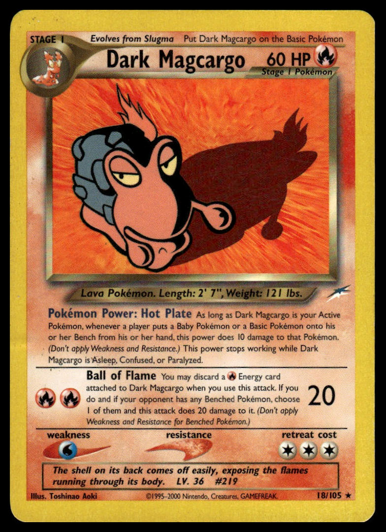 Pokemon TCG Dark Magcargo #018/105 Neo Destiny
