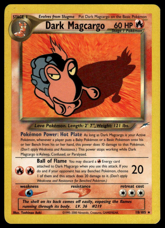 Pokemon TCG Dark Magcargo #018/105 Neo Destiny